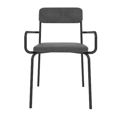 Manhattan Comfort Whythe Dining Chair in Black DC-2PZ-212